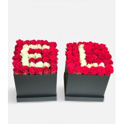 Aşkın Baş Harfleri Kutuda Güller