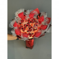 Premium Ayıcıklı Kelebek Buketi