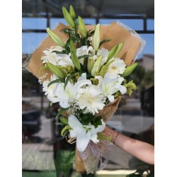 Kar Prensesi Lilyum ve Gerbera Buketi