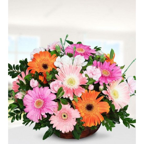 Renkli Gerbera Sepeti